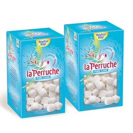 La Perruche Pure Cane White Sugar Cubes (750g/1.65lb box) | Ideal Sugar Cubes for Teas | Pack of 2