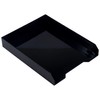 JAM PAPER Stackable Paper Trays - Black - Desktop Document,