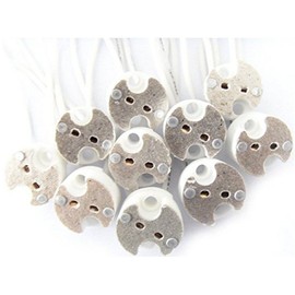 Rextin 50pcs Wire Connector Socket for MR16 MR11 GU5.3 G4 Base LED Bulbs Retrofit Hot Halogen Holder (50pcs)