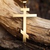 Sterling Gifts Gold Stainless Steel Orthodox Cross Necklace