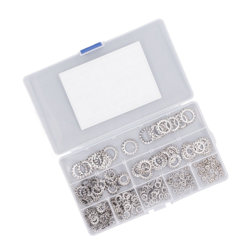 300Pcs External Tooth Star Lock Washer Stainless Steel Starlock Washer