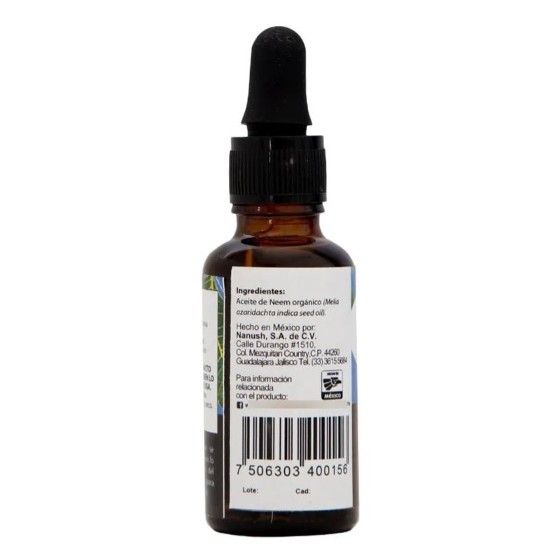 Aceite de NEEM Orgánico 100% puro sin diluir - Azadiractina
