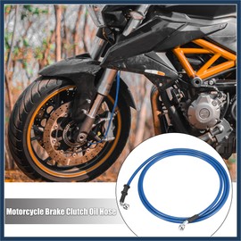 INFINAUTO 200cm 78.74" Motorcycle Brake Clutch Oil Hose Line Pipe Blue Stylish Design