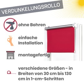 Moderne Verdunkelungsrollo ohne Bohren – Fenster/Balkontür – B65 x H230 cm, Marineblau – Klemmfix, einfache Montage – Thermo-Schutz, optimale Temperaturregelung – Ideal für Sichtschutz