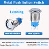 DMWD 16MM Two Colors LED Metal Latching Push Button Switch