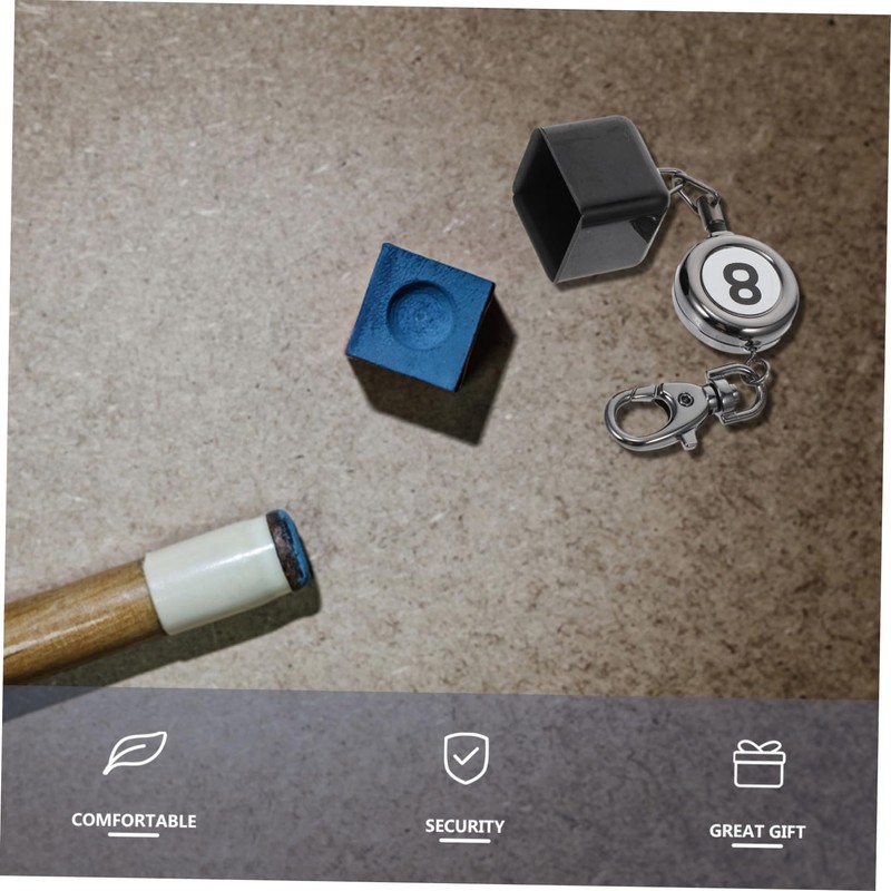 Kisangel Snooker Billiard Chalk Holder Keyring Pool Chalk Tip Protective