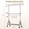 JIEJIERUI Heavy Duty Clothes Rack for Hanging Clothes, Double Rods
