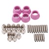 Plasma Cutting Torch Consumables Kit Electrode Contact Tip Ceramics Nozzle