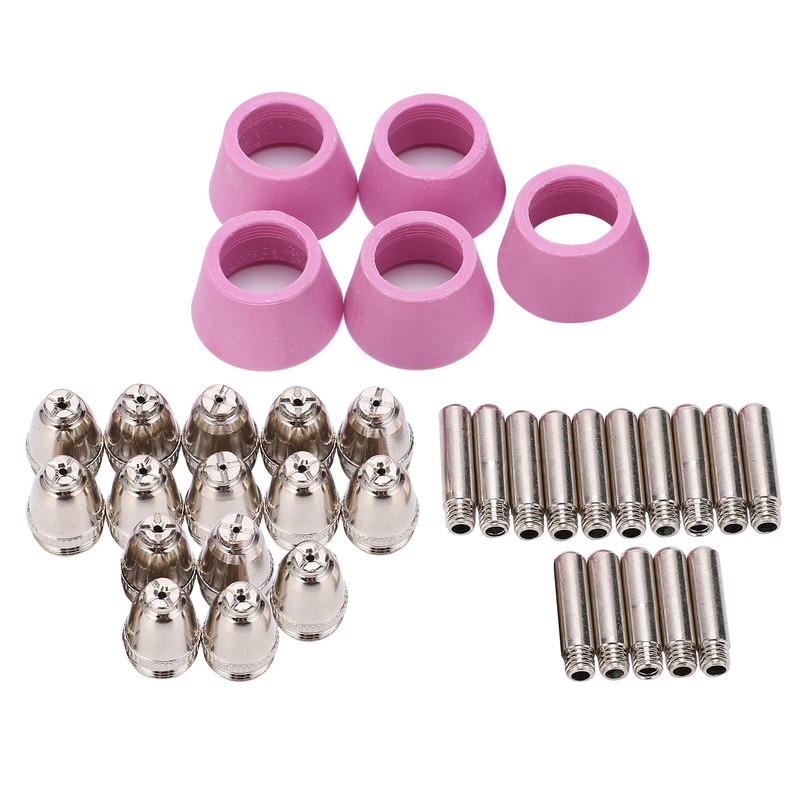 Plasma Cutting Torch Consumables Kit Electrode Contact Tip Ceramics Nozzle