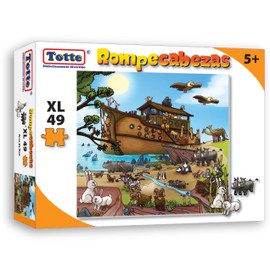 Totte Rompecabezas Arca de Noé 49 Piezas XL | Piezas Extra Grandes, Gruesas y Durables