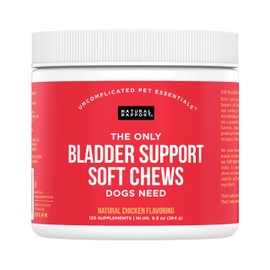 Natural Rapport Dog Bladder Support - The Only Bladder Support Chews Dogs Need - 120ct Supplements That Contain Cranberry and D- Mannose to Aid in Kidney Function