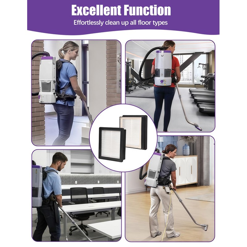 2 Pack 107315 Vacuum HEPA Filter Replacement Compatible with ProTeam