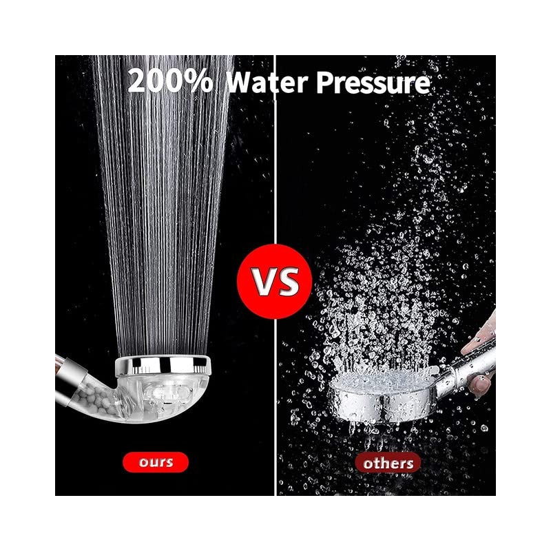 High Pressure Filter Shower Head With Replacement Hose And Bracket,