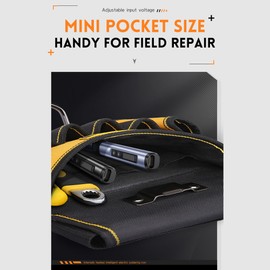 Intelligent Electric Soldering Iron Portable Soldering Station 0.87inch OLED Display Aluminum Alloy Housing with Temperature Adjustment Input Voltage Adjustable Function