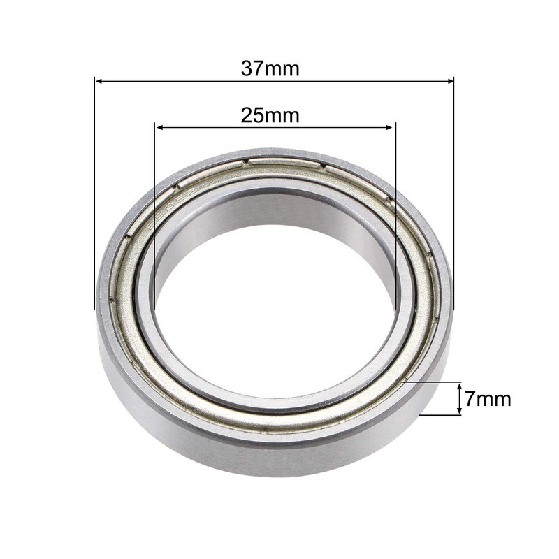 sourcing map 6805ZZ Deep Groove Ball Bearing 25x37x7mm Double Shielded