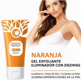 Gel de exfoliación naranja, limpieza profunda LF16-35, exfoliador facial hidratante para todos los tipos de piel (5PC)