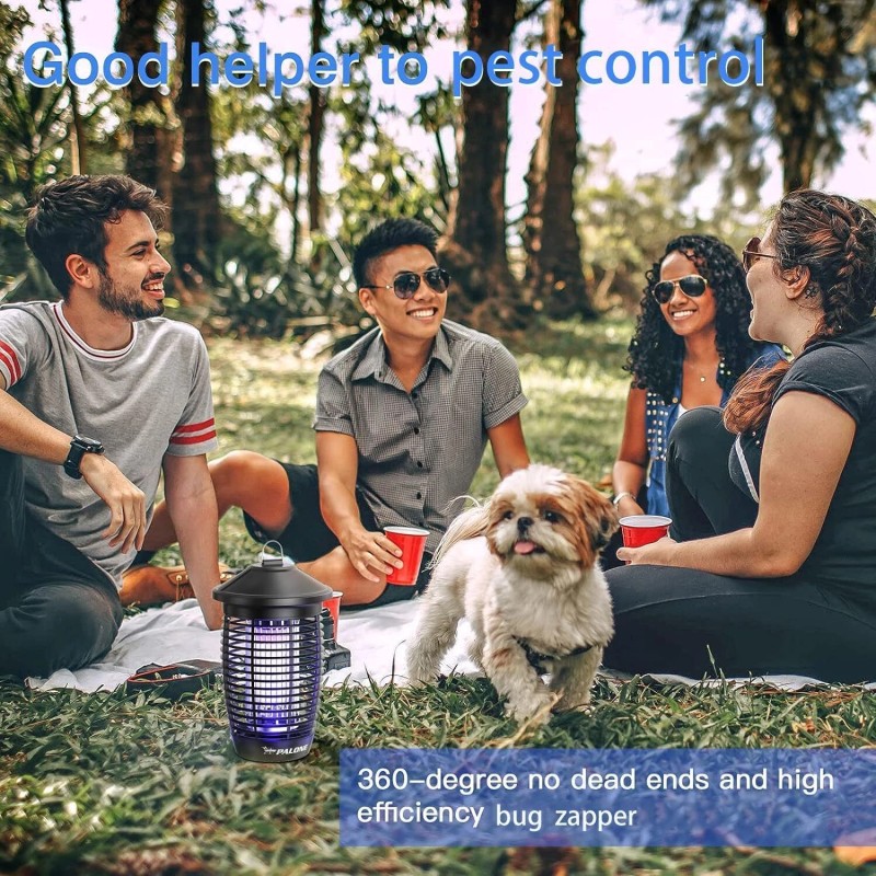 PALONE Sturdy Hook Bug Zapper – 20W 4500V Waterproof Mosquito