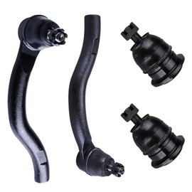 KFVF 4PC K80199 ES80287 ES80288 Front Upper Ball Joint Front Outer Tie Rod Kit for Acura TSX 2004-2008, Steering Tie Rod Ball Joint for Honda Accord 2003-2007