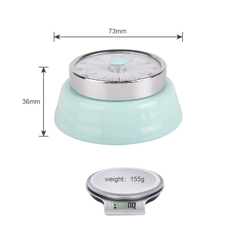 NInE-ROnG Kitchen Timer Reminder Timer Manage 360 Degree Rotating Mechanical