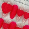 Hot Pink Sugar Handmade Nail Tips - Square M /