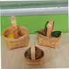 iplusmile 5Pcs Tiny Woven Baskets with Handle Versatile Party Treats