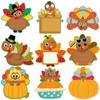 54 Pcs Turkey Cutouts Thanksgiving Cut-Outs Fall Decor for Bulletin