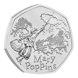 CrawleyCoins Mary Poppins 2025 UK 50p Brilliant Uncirculated Coin Mint Sealed Pack
