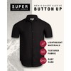 SUPER TRIPLE GOOSE Mens Short Sleeve Button Down Shirts -