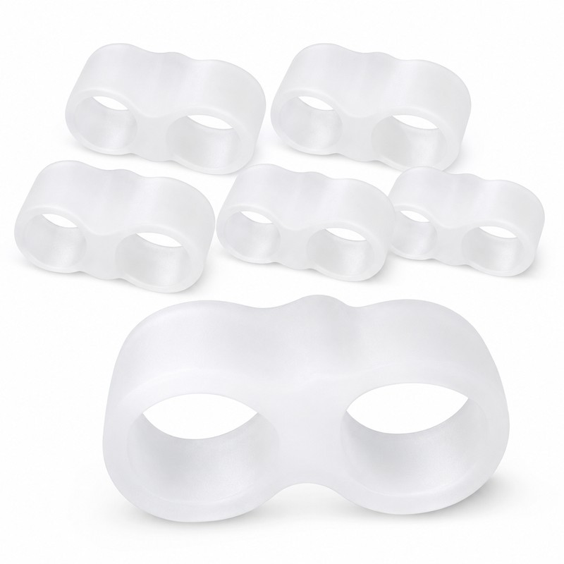 6-Piece Silicone Toe Separators for Daily Comfort – Soft Washable