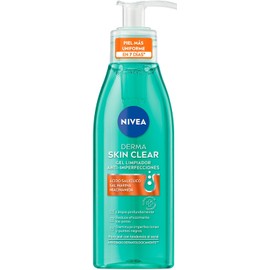 NIVEA Derma Skin Clear Gel Limpiador Anti-imperfecciones (150 ml), con Ácido Salicílico, Sal Marina y Niacinamida. Elimina los puntos negros y blancos para una Piel visiblemente mejorada en 7 días.
