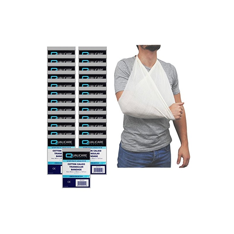 Qualicare Cotton Calico Triangular Arm Sling Injury Support Arm Shoulder