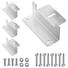 4 Pack Aluminum Solar Panel Z Bracket with Mounting Screws Z Angle Bracket for Solar Panel Mounting Bracket for Caravan, Van, Boat, Photovoltaic Panel Roof Mounting Bracket