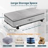 Supowin Under Bed Storage with Wheels, Rolling Underbed Storage Containers
