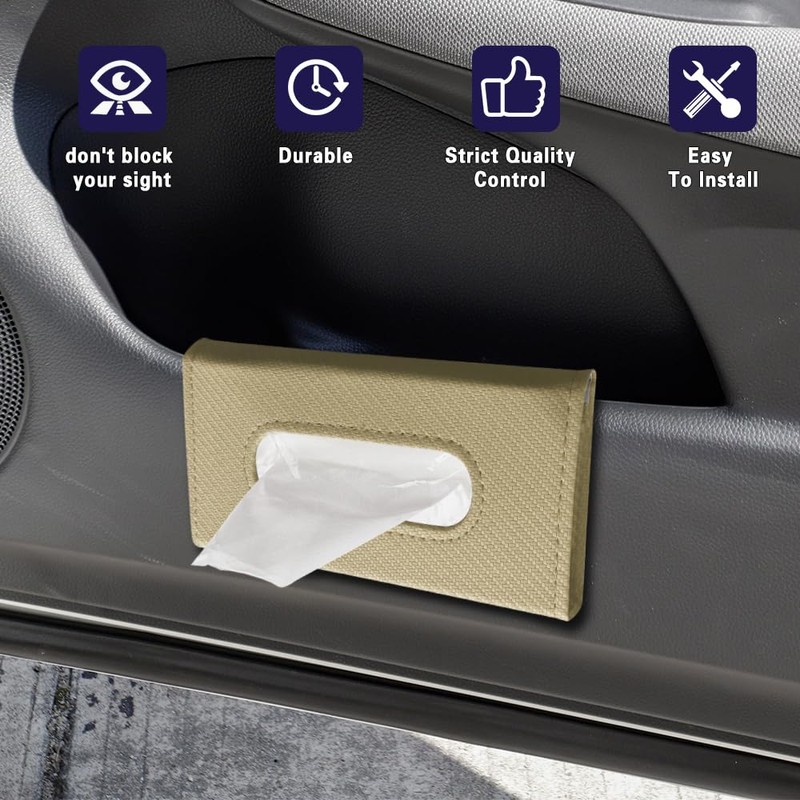 HQRNYP Car Visor Tissue Holder, Tissue Box Holder for Car,