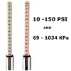 150 Psi Professional Semi Truck Tire Pressure Gauge and Dually