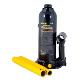 Omega-Lift Hydraulic Welded Bottle Jack - 4 Ton (8,000 Lbs) Capacity with Side Pump Two-Piece Handle