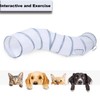 Deofun Cat Tunnel Tube Toys，Tunnels for Indoor Cats, S-Shape White