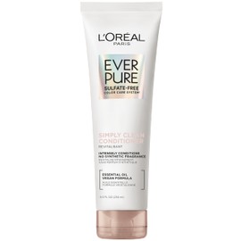 L'Oreal Paris EverPure Sulfate Free Simply Clean Hair Conditioner, Hydrating Hair Care with Rosemary Essential Oils, 8.5 Fl Oz