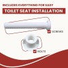 DURABLE Toilet Seat Screws Hinge Bolt & Nut Kit -