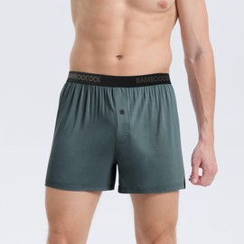 BAMBOO COOL Men's Boxer Shorts Underwear Soft Comfortable Breathable Classic Casual Loose Stretch Knit Short (3 Pack), XX-Large