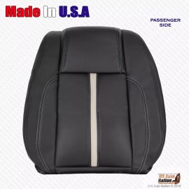 Us Auto Nation 832-790-4949 2010 - 2014 Ford Mustang GT Driver Passenger Genuine Leather Seat Cover Black - Passenger Top
