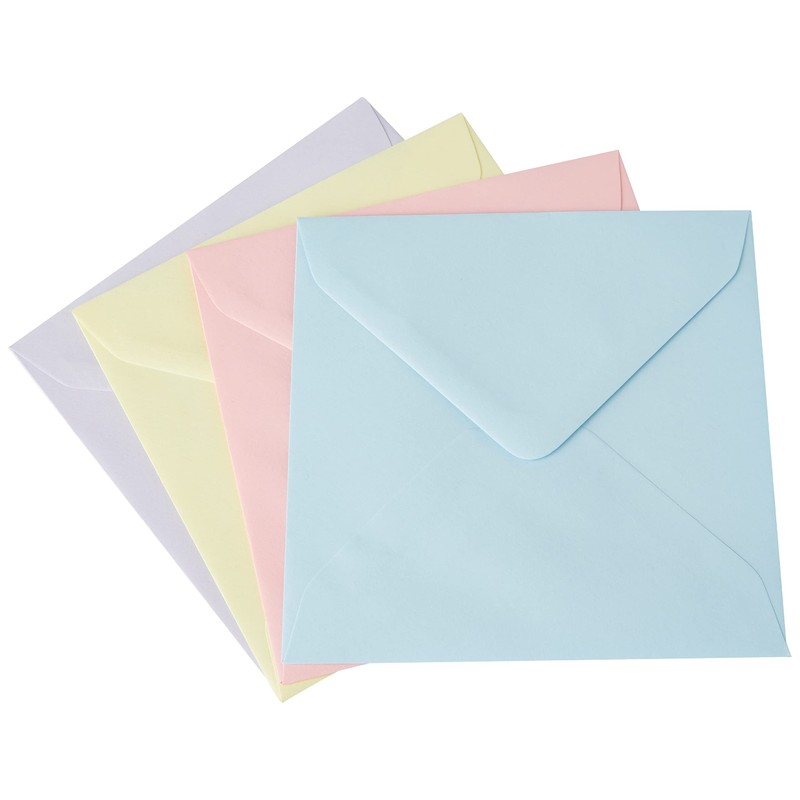 Craft UK 2374-200 5X5 Envelopes in Assorted Colours