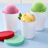 4 Envases Reutilizables para Helados 1Qt con Tapa de Silicona