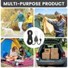 LUCKNIGHT 4PCS Reflective Tent Guy Ropes, Guy Rope Tensioners, Guide