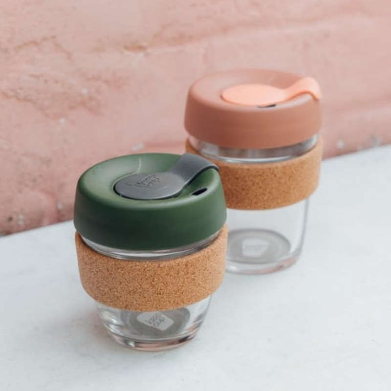 KeepCup Brew Cork - Reusable Coffee Cup Tempered Glass and