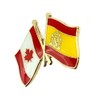 Spain Canada Flag Pin Badge Metal EU Europe Metal Lapel