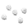 DHRUVS COLLECTION 925 Silver Combo of 5 Lotus Flower for