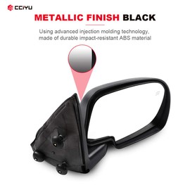 cciyu Right Side View Mirror Chrome Power Adjustment Power Heated Fits for 2000-2002 For Chevy Tahoe Suburban 1500 2500 For GMC Yukon 1999-2002 For Chevy Silverado 1500 2500 3500 For GMC Sierra