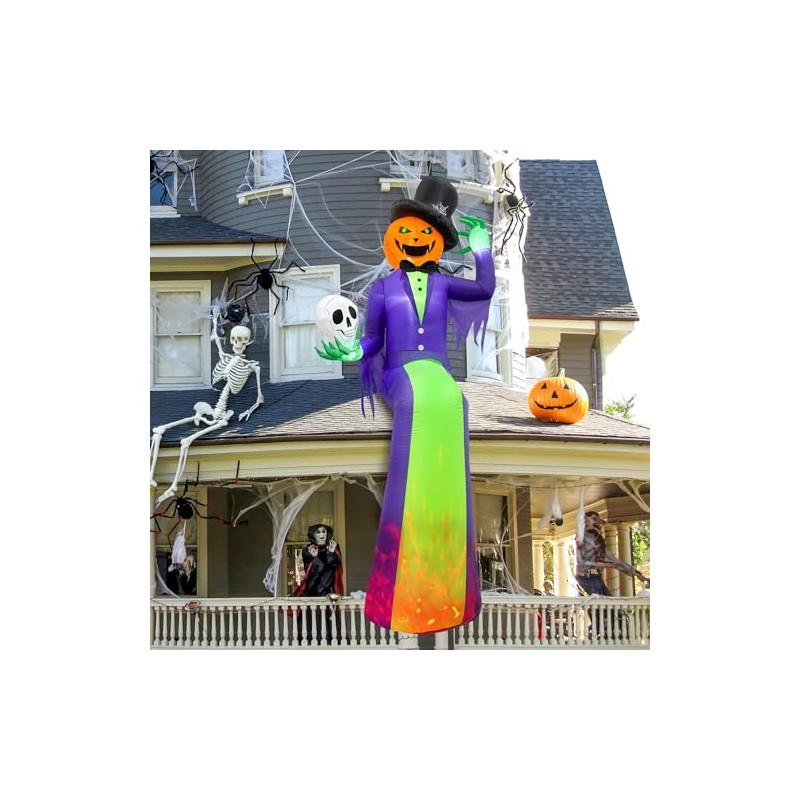 300cm Gigante Calabaza Sentada Inflables de Halloween para Exteriores