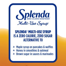 Splenda Multi-Use Allulose Syrup, Zero Calorie, Sugar Free Substitute for Maple Syrup, Honey, Agave and Brown Sugar, 8oz Bottle